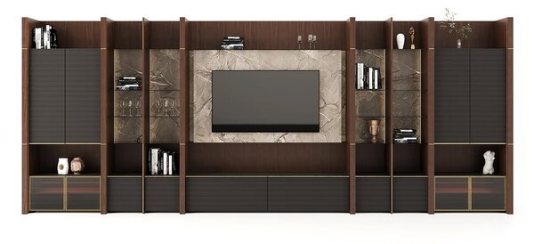 Mobilier TV lemn masiv Domo Personalizabil, 548 × 45 × 220 cm