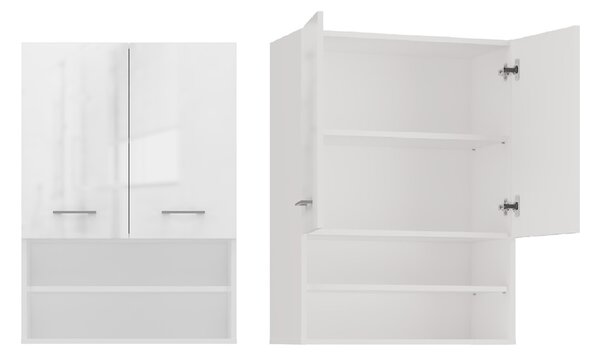 Dulap de baie suspendat Perdieron 1 (alb lucios). Promo -15%. 1132933