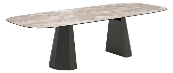 Masă lemn masiv de dining Sable extensibilă 190 × 103 cm