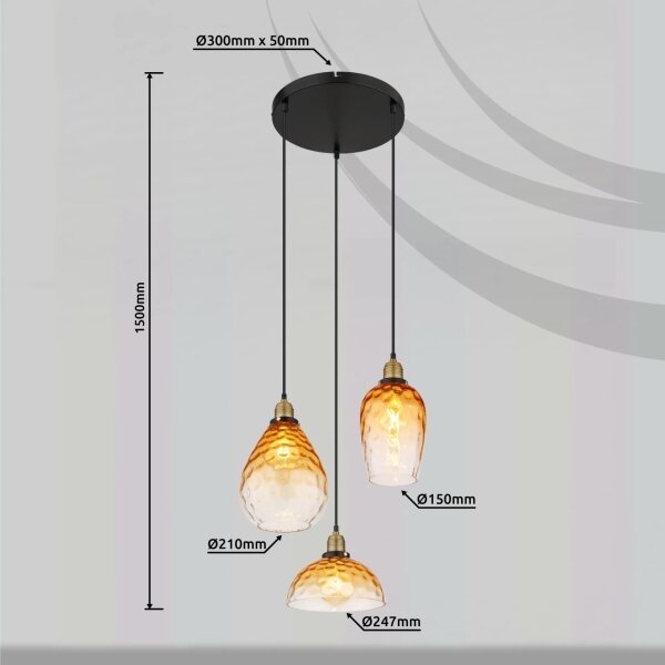 Lustră pe cablu Globo 15786-3H1 SALVY 3xE27/60W/230V