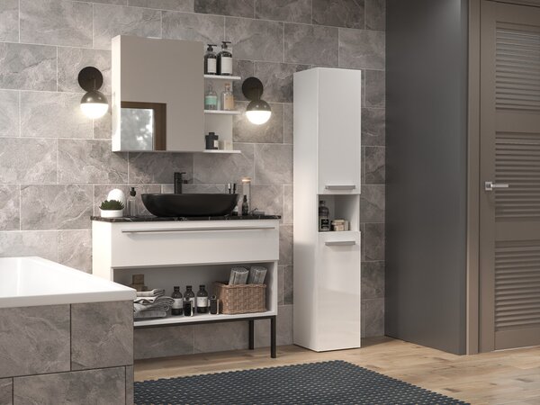 Dulap de baie Neltossa 8 (alb lucios). Promo -11%. 1133003