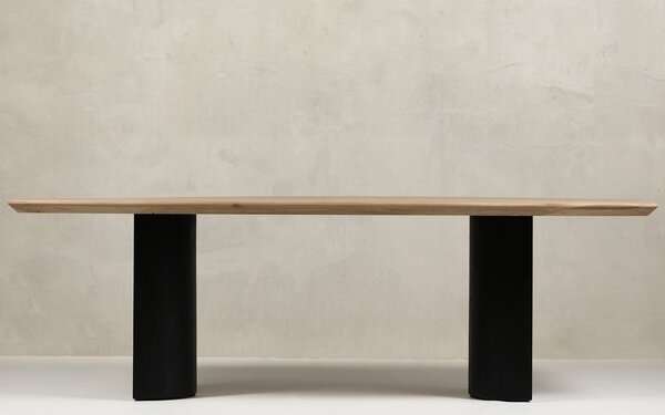 Masă lemn masiv de dining Wyda, 240 × 110 × 75 cm