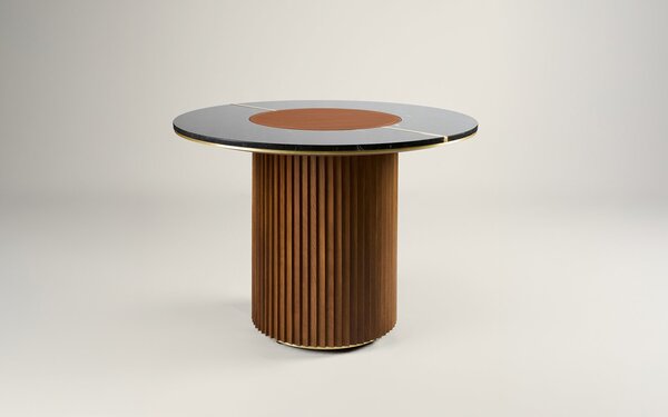 Masă lemn masiv rotundă Shelby Ø120×75 cm