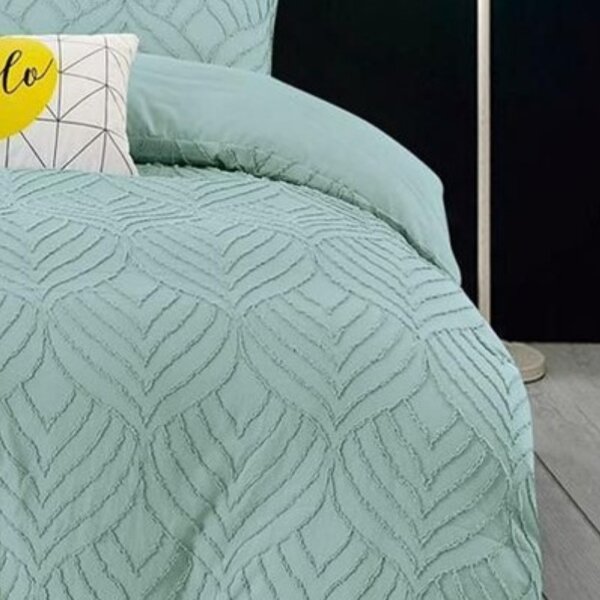 Lenjerie cu Broderie si Insertii Waves Aqua 6 Piese (Finet)