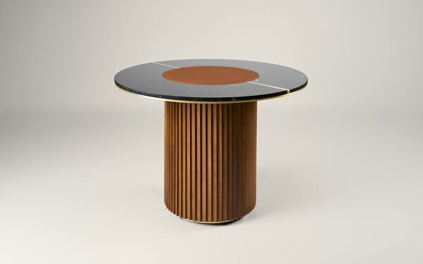 Masă lemn masiv rotundă Shelby Ø120×75 cm