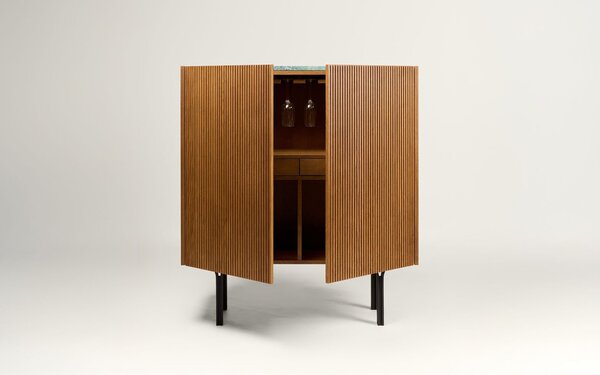 Bar lemn masiv Winston, 112 × 36 × 112 cm