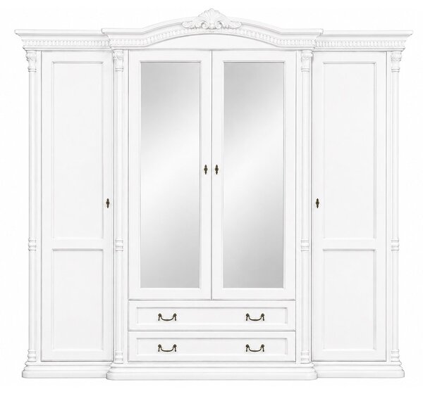 Dulap lemn masiv Briston 4 usi si 2 sertare, 240 × 68 × 233 cm