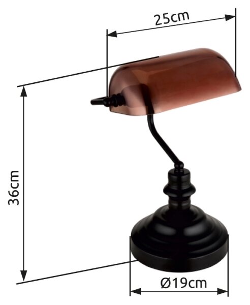 Lampă de masă Globo 2491C ANTIQUE 1xE27/60W/230V