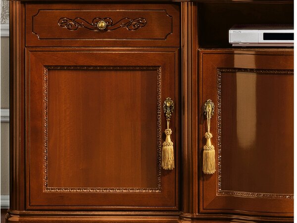 Comodă lemn masiv nuc Bologna TV, 188 × 55 × 79 cm