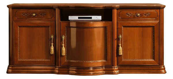 Comodă lemn masiv nuc Bologna TV, 188 × 55 × 79 cm