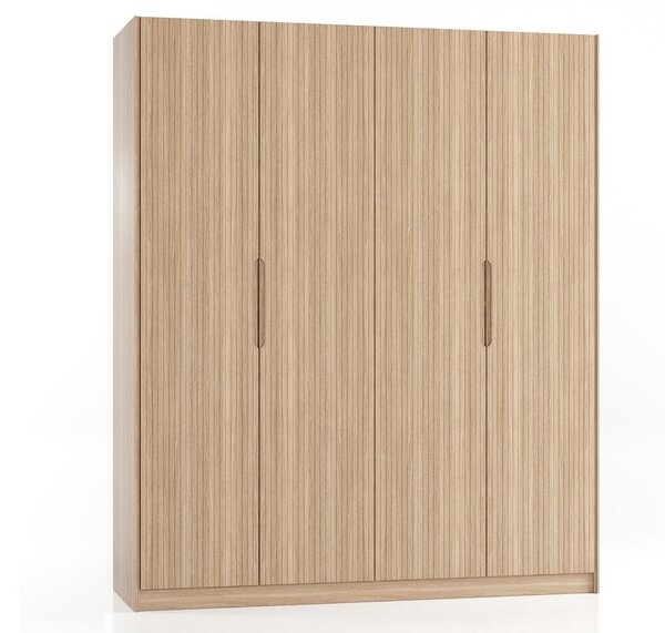 Dulap lemn masiv Brooklyn 4 usi, 184 × 61 × 220 cm