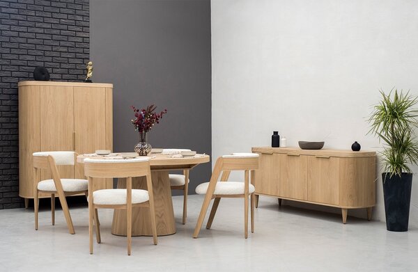 Masă lemn masiv Dining Cloud 130 (+50) x 77 cm