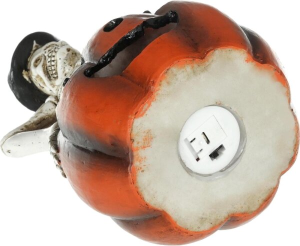 Decorațiune LED HALLOWEEN Retlux LED/2xLR44/alb cald, schelet în dovleac, rășină