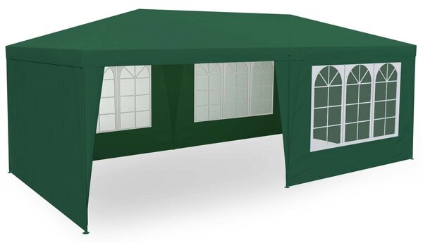 Pavilion de gradina cu 6 pereti 300 x 600 cm Plonos, PE 100 Gmp UV4, verde