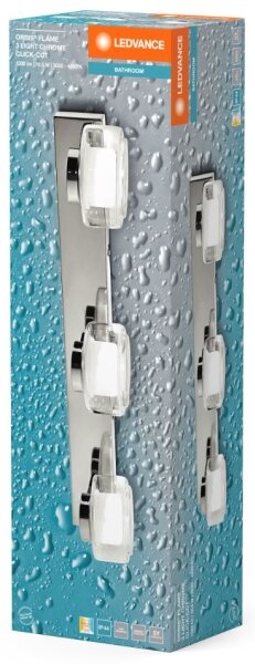 Aplică LED pentru baie Ledvance ORBIS FLAME 3xLED/5,5W/230V IP44 crom