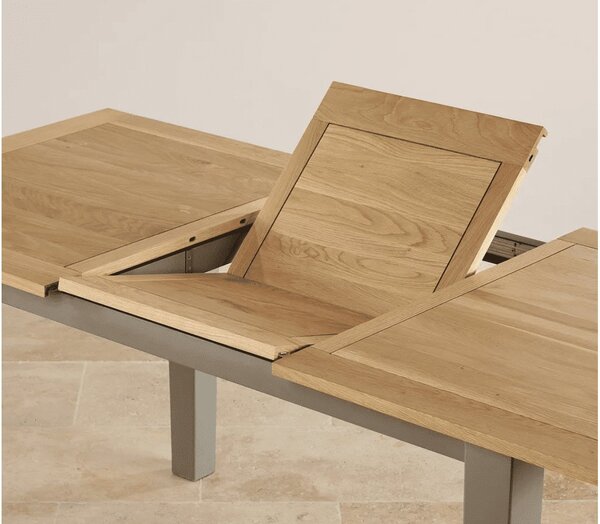 Masă lemn masiv gri Dining Ives Personalizabilă, 138 × 46 × 84 cm