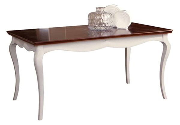 Masă lemn masiv nuc Dining Milan Alb- 160/, 250 × 90 × 77,5 cm