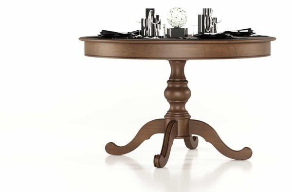 Masă lemn masiv Dining Seraphia Rotundă Pliabilă 130 x 79 cm