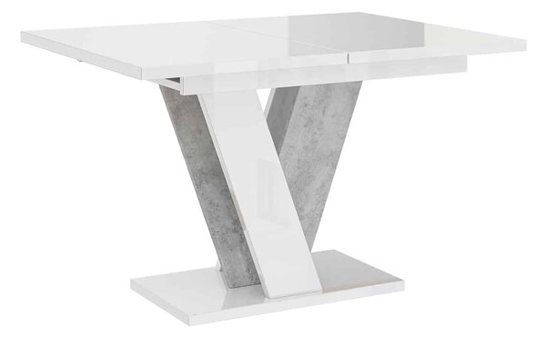 Masă lemn masiv alb Dining extensibilă BellaVista 120/160x90 cm