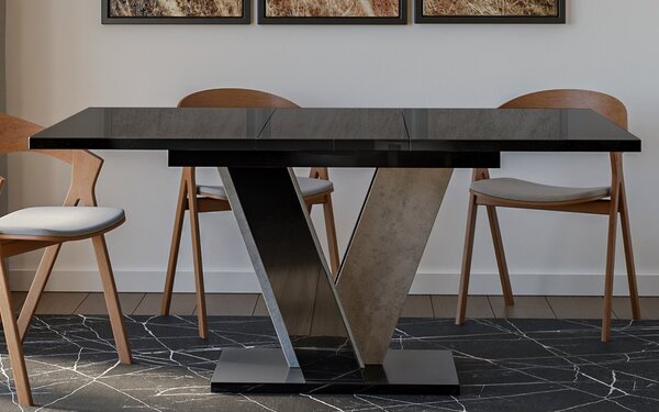 Masă lemn masiv alb Dining extensibilă BellaVista 120/160x90 cm