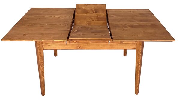 Masă lemn masiv Dining Extensibilă Timeless 120/ Whisky, 160 × 80 × 76 cm