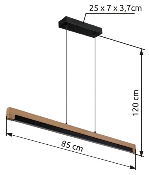 Lustră LED pe cablu Globo 67849H STARLA LED/24W/230V