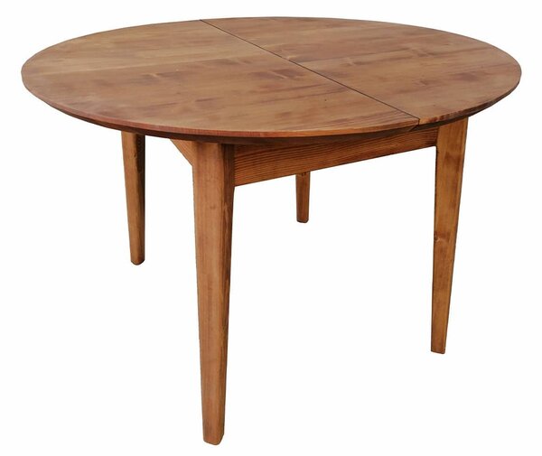 Masă lemn masiv Dining Rotundă Extensibilă Timeless 110/150x76 cm Whisky