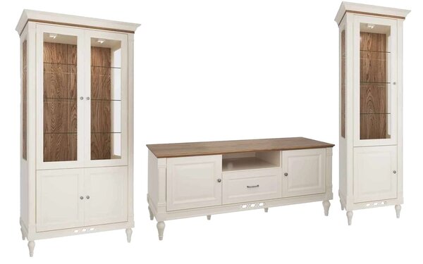 Set lemn masiv crem Living Provence 3 Piese -Natur