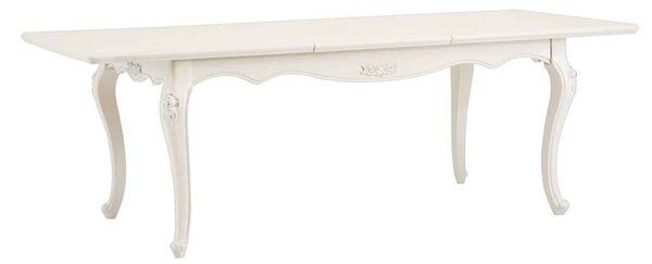 Masă lemn masiv alb Dining Extensibilă Paris 180/, 240 × 100 × 80 cm