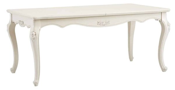 Masă lemn masiv alb Dining Extensibilă Paris 180/, 240 × 100 × 80 cm
