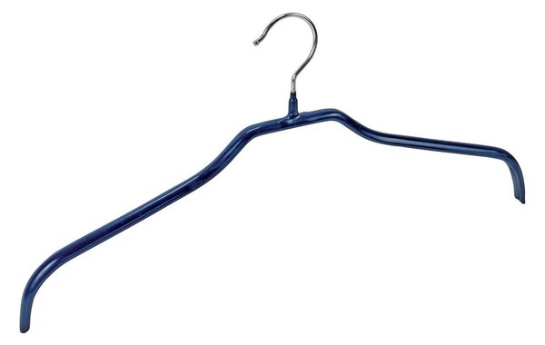 Set 4 umerașe antiderapante pentru haine și suporturi Wenko Hanger Slim, albastru
