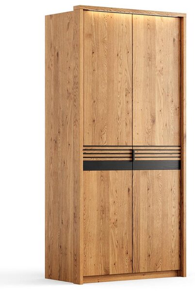 Dulap stejar masiv Rafael 2 Usi, 106 × 58 × 219 cm
