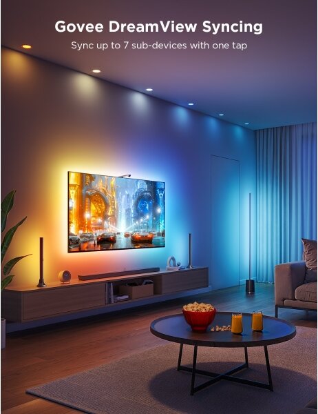 SET 2x Govee Backlight TV 55-65" SMART LED retroiluminare RGBICW Wi-Fi