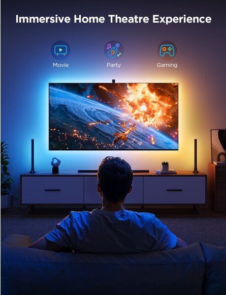 SET 2x Govee Backlight TV 55-65" SMART LED retroiluminare RGBICW Wi-Fi