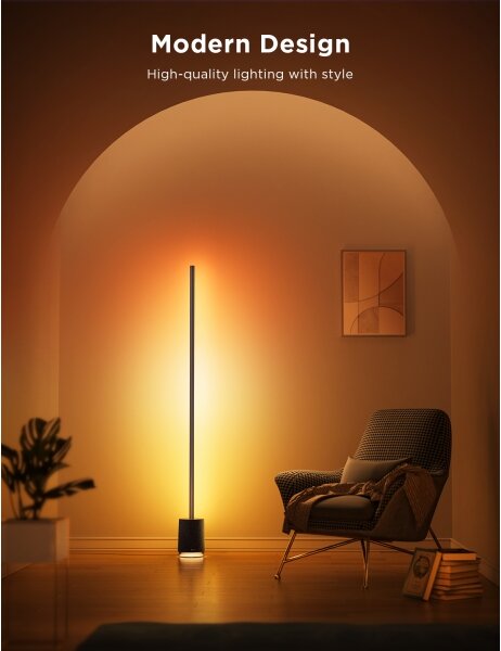 Lampadar LED cu difuzor Govee Pro RGBICWW Wi-Fi + telecomandă