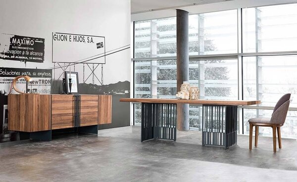 Masă lemn masiv Dining Serio, 220 × 75 × 100 cm