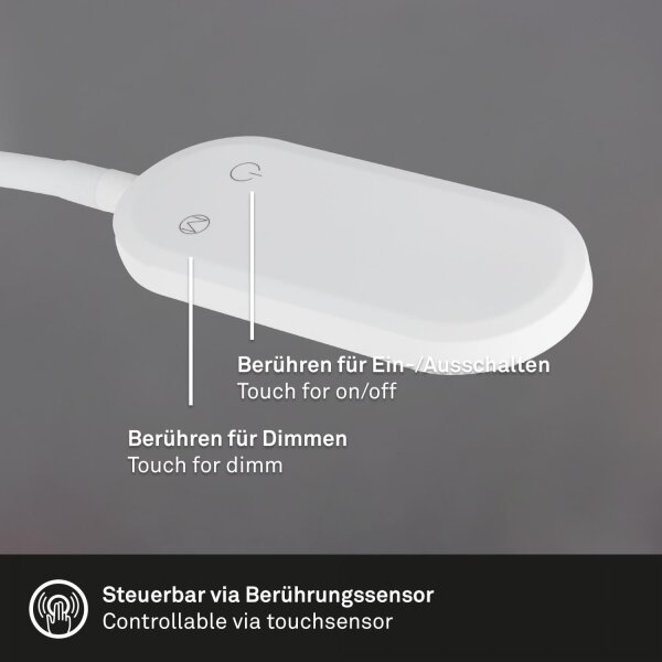 Lampă LED flexibilă dimabilă de perete Briloner 2177016 LED/6W/230V alb