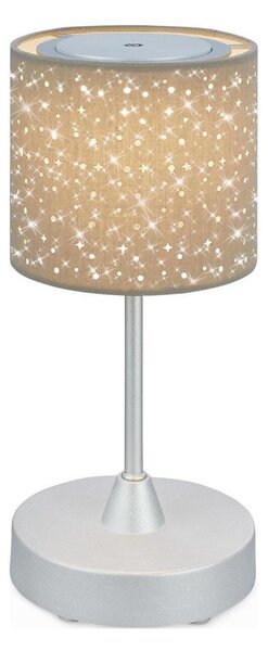 Lampă LED reîncărcabilă dimabilă de masă Brilo LOLE LED/3W/5V IP44 argintiu