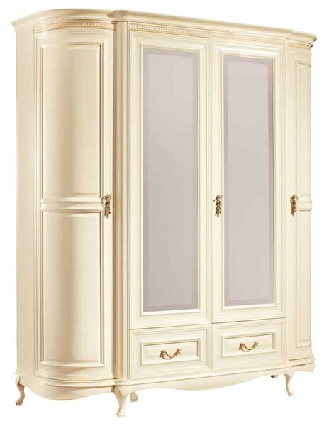 Dulap lemn masiv nuc Vanessa Crem /, 180 × 63 × 207 cm