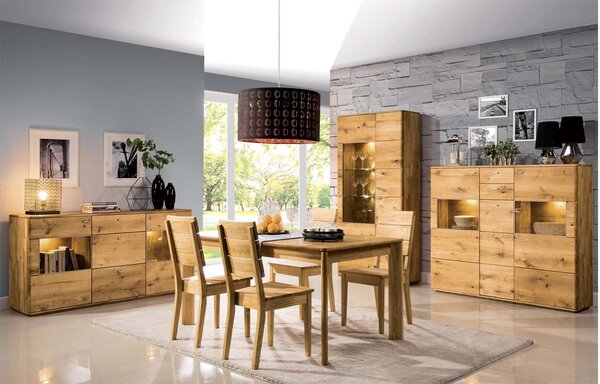 Masă lemn masiv extensibila Siena 77x160/240x90 cm
