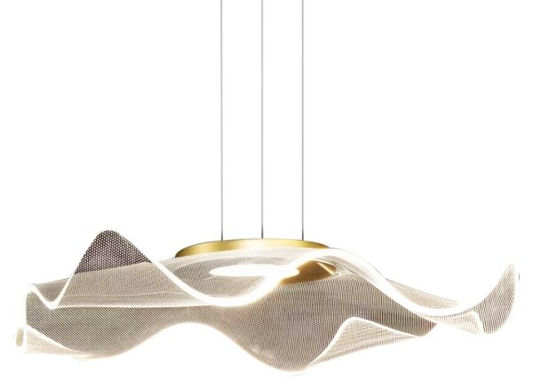 Lustră LED pe cablu LARGO LED/16W/230V auriu