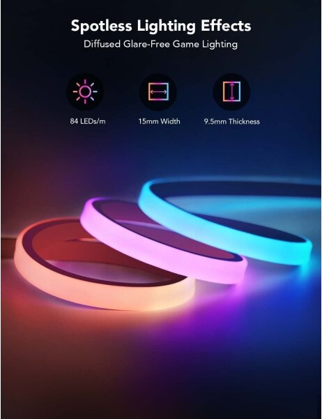 Sistem de retroiluminare de masă Govee Neon LED 3m RGBIC Wi-Fi