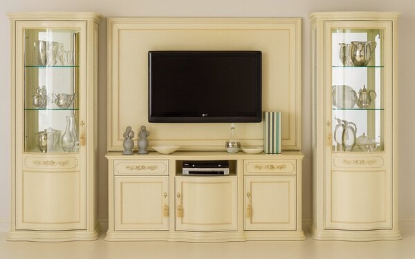 Set lemn masiv crem Living Caterina