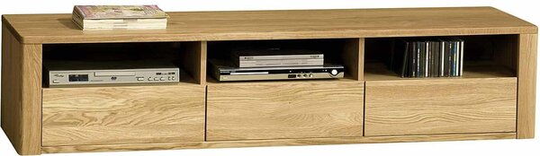 Comodă lemn masiv natur Hugo TV Stejar, 178.1 × 50 × 39.8 cm