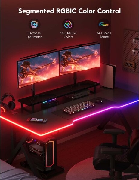 Sistem de retroiluminare de masă Govee Neon LED 3m RGBIC Wi-Fi