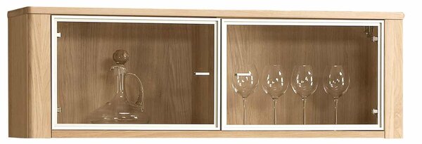 Dulap lemn masiv suspendat Hugo Stejar Deschis, 123.5 × 35 × 40.8 cm