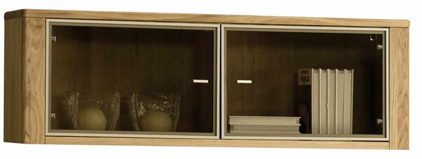 Dulap lemn masiv natur suspendat Hugo Stejar, 123.5 × 35 × 40.8 cm