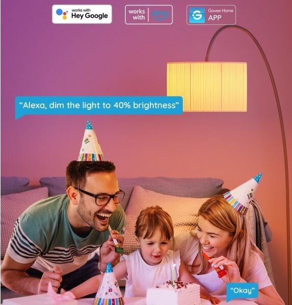Bec LED RGBWW dimabil Govee Smart E27/9W/230V 2700-6500K Wi-Fi