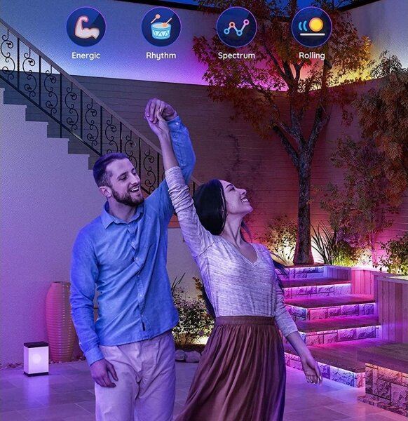 Bandă de exterior Govee Outdoor Pro SMART RGBICWW LED 10m Wi-Fi IP65