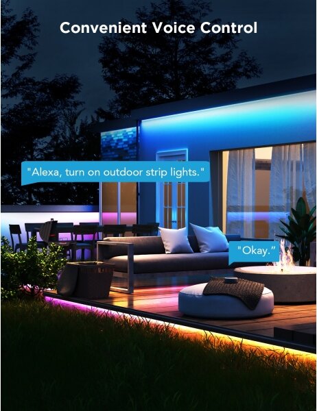 Bandă de exterior Govee Outdoor Pro SMART RGBICWW LED 10m Wi-Fi IP65